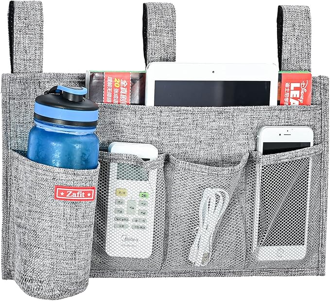 Linen Bedside Caddy, Bedside Storage Organizer - Image 2