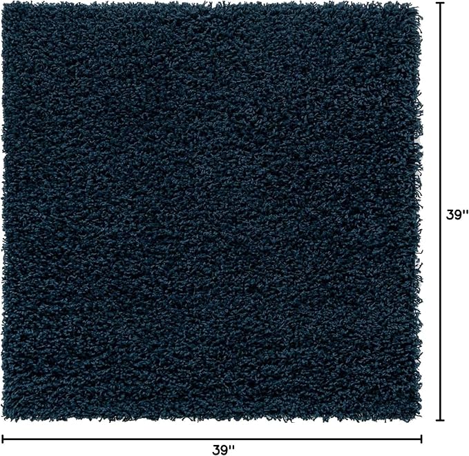 Unique Loom Solid Shag Collection Area Rug - Image 2