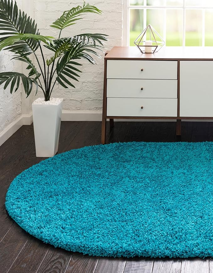 Unique Loom Solid Shag Collection Area Rug - Image 4