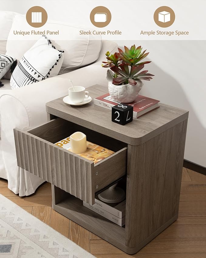 SICOTAS Night Stand Set of 2 Nightstands - Image 6