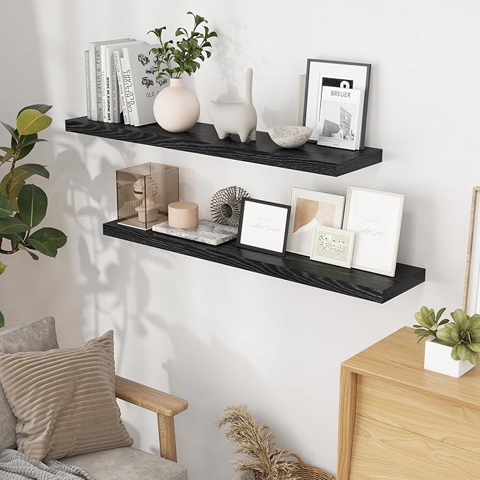 Fun Memories Floating Shelves for Wall, 48 x 9.3 Large Floating Shelf Wall - Image 2