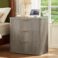 LEYAOYAO 23" Wide Fluted Night Stand by LEYAOYAO-Findtheshiningpointofyourideallife%EF%BC%81