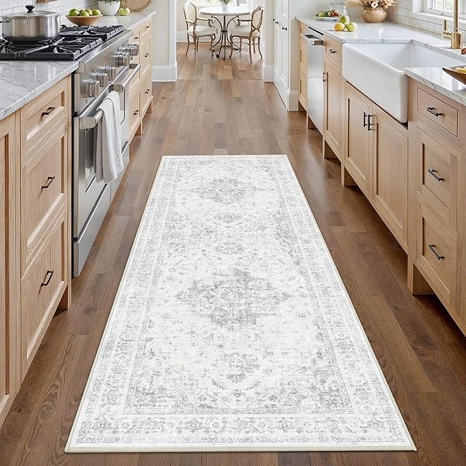 2x6 Hallway Washable Runner Rug Vintage Non-Slip Soft Kitchen Mat Boho - Image 3