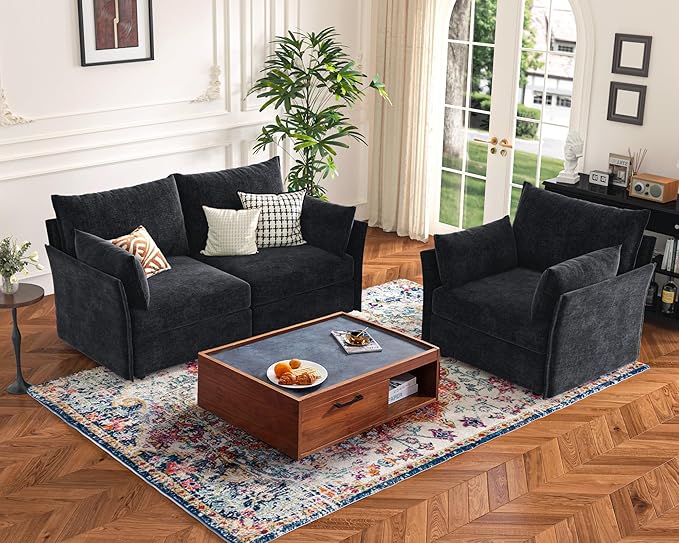 ABCASA 135.5" Oversized Modular Sectional Sofa, L Shaped Convertible Couch - Image 8