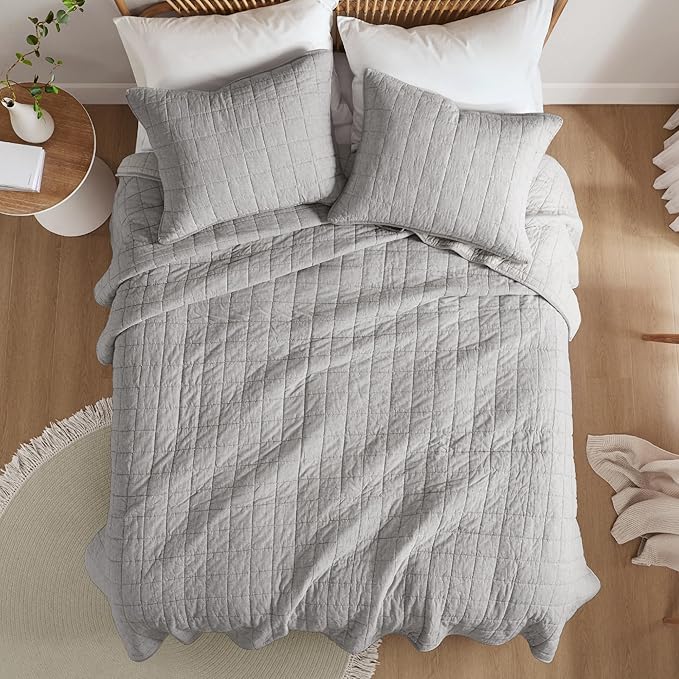 Hyde Lane Luxury Linen Quilt Set King Size, Organic European Flax Cotton Blend - Image 7