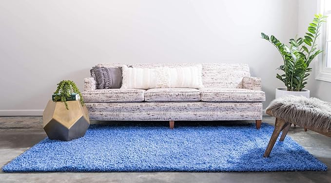 Unique Loom Solid Shag Collection Area Rug - Image 3