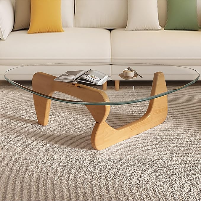Modern Glass Coffee Table for Living Room, Mid Century Coffee Table, Small by LZYFY