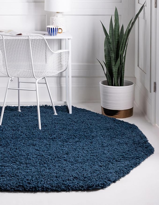 Unique Loom Solid Shag Collection Area Rug - Image 3