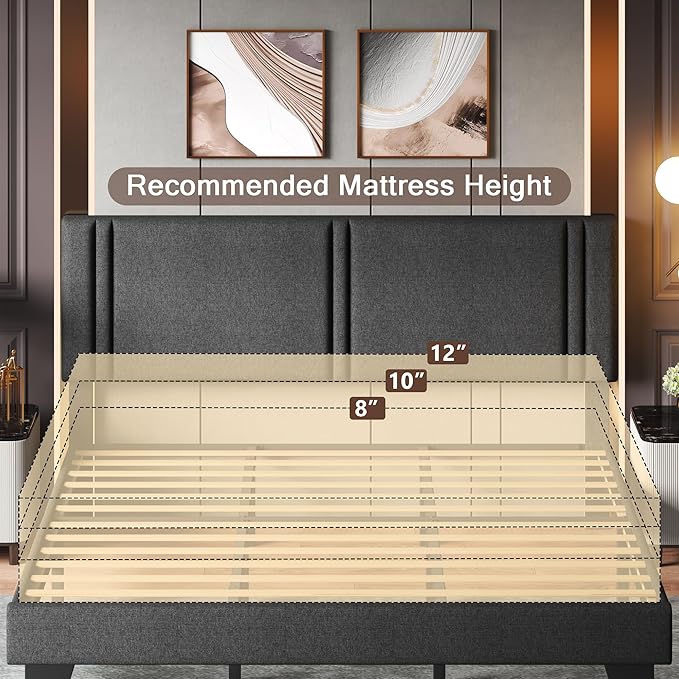 Upholstered King Size Bed Frame - Image 8