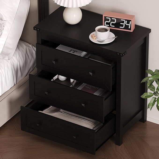 3-Drawer Dresser, Small Wooden Chest of Drawers - Image 4