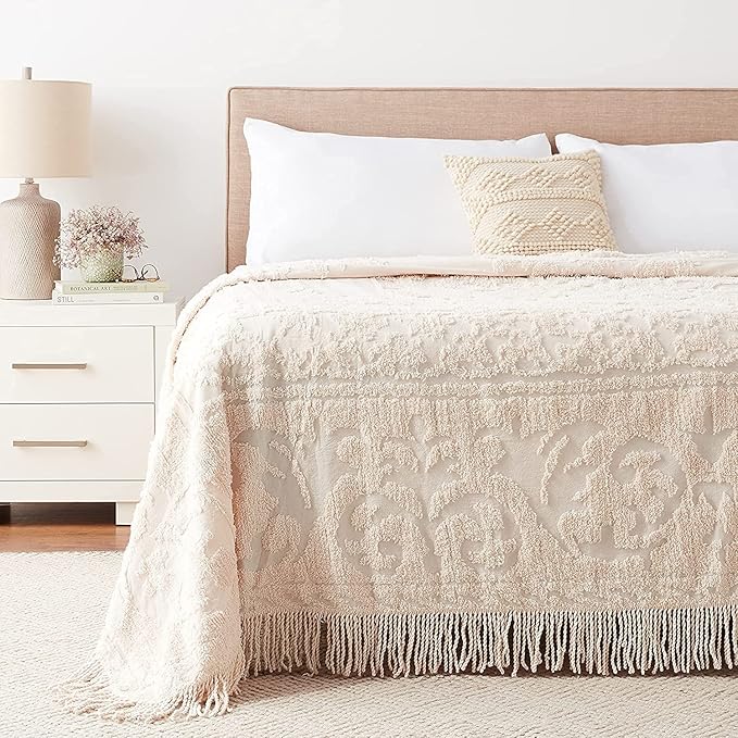 Beatrice Home Fashions Medallion Chenille Bedspread - Image 6