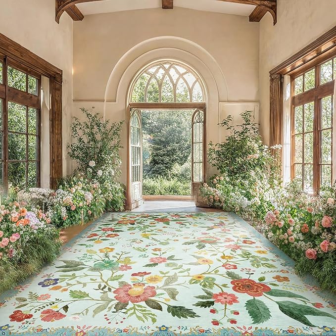 Amada 6x9 Area Rugs, Non-Slip & Low-Profile Living Room Rug by AMADAHOMEFURNISHING
