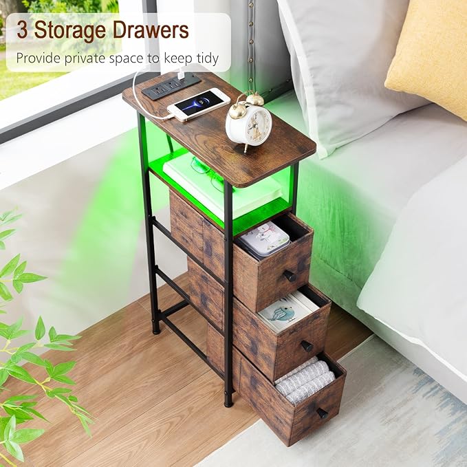 LOAKEKEL Narrow End Table Living Room - Image 8