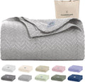 Cloud Scape Linen 100% Cotton Blanket King 92x108 Charcoal Grey by CloudScapeLinen