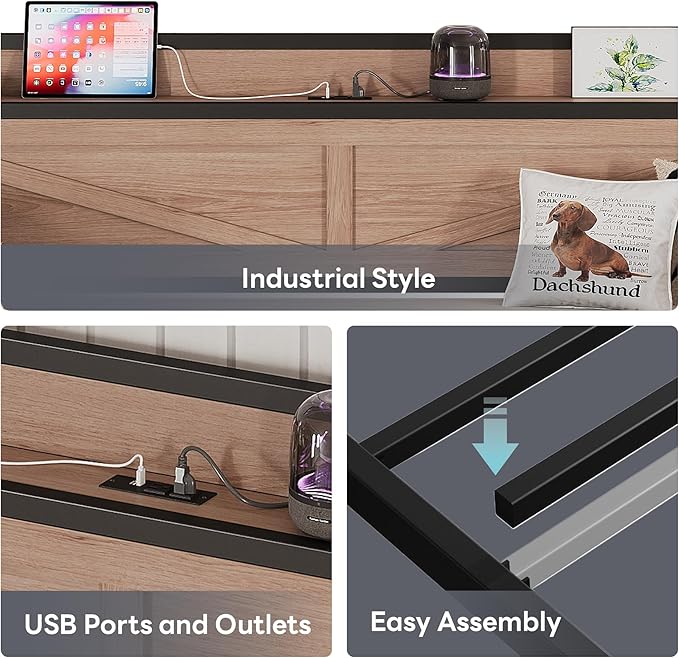 LIKIMIO Twin Daybed with Trundle Bed, Storage Headboard with Charging Station - Image 7