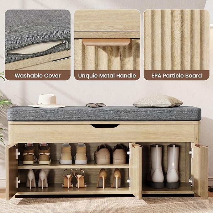 Shoe Bench with Storage - Image 5