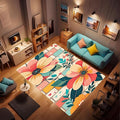 Machine Washable 5' x 7' Bohemian-Style Area Rug, Suitable by Unknown