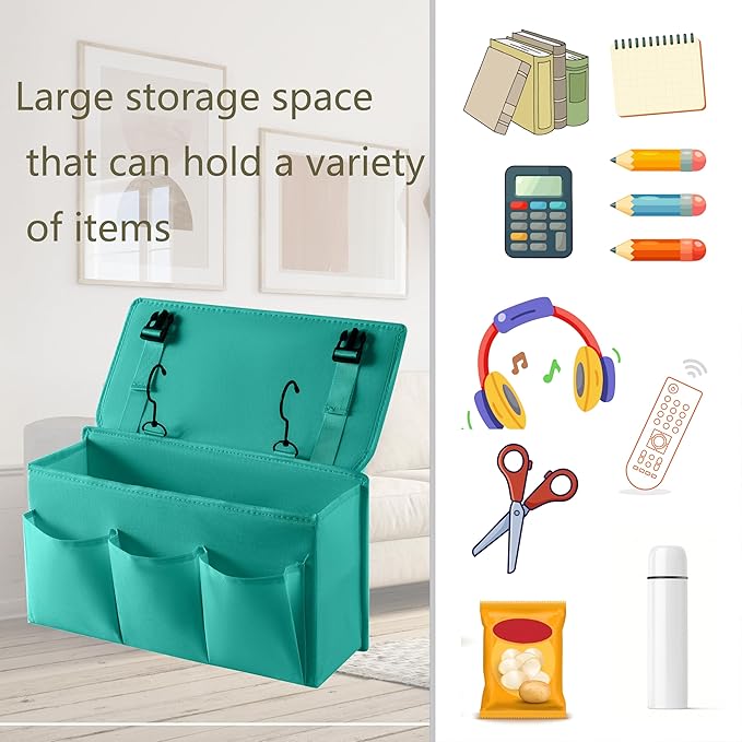 LASAMOLL Bedside Caddy Bedside Storage Organizer, Bed Caddy - Image 4