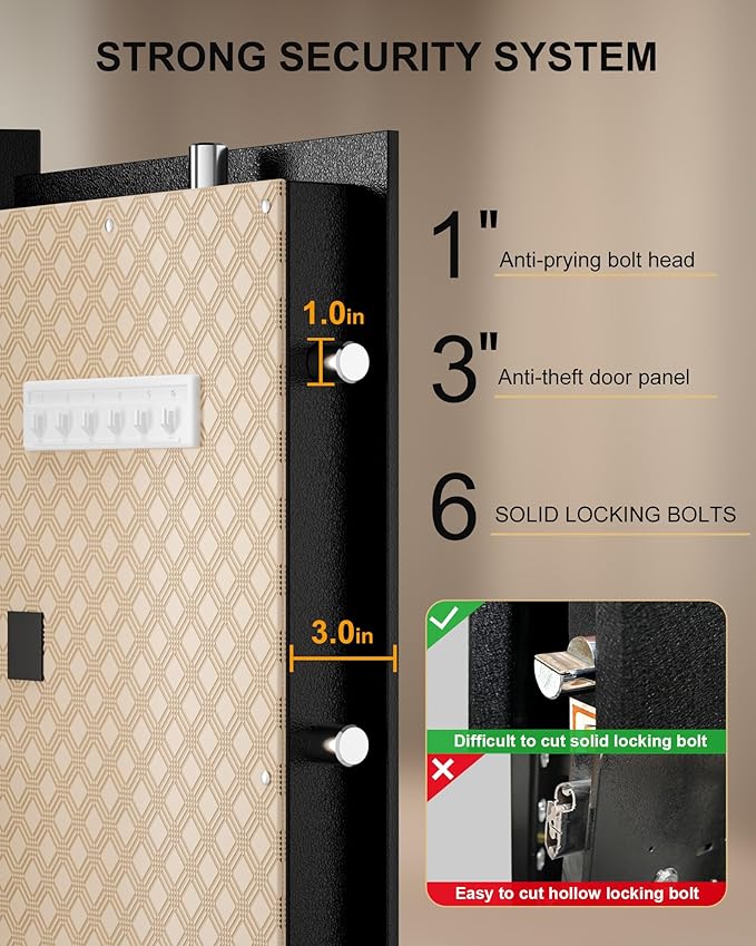 TIGERKING 17.6 Cu Ft Extra Large Home Security Safe – Touchscreen Lock - Image 3