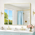 40x48inch Gold Bathroom Mirror, Large Rectangular Wall Mirrors by Welcometocofeny