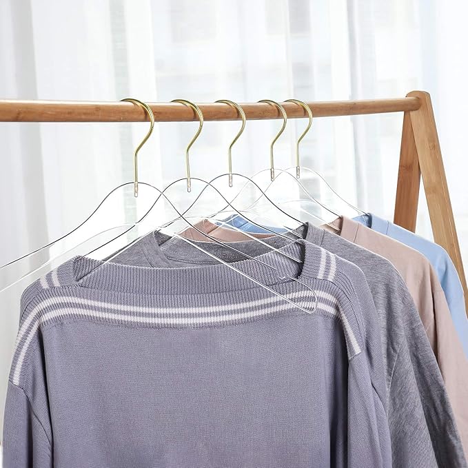 15 Pack Premium Quality Clear Acrylic Clothes Hangers - Image 3