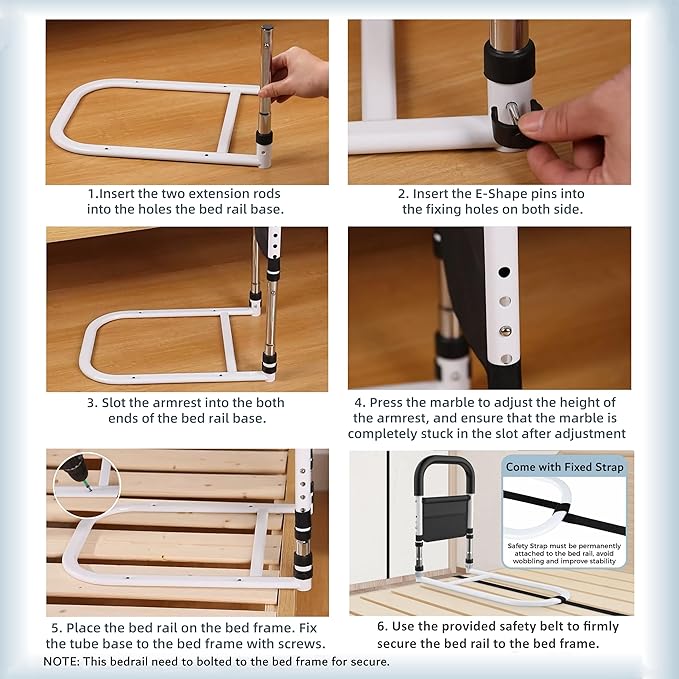 Bed Rails for Elderly Adults Safety, Medical Bed Assist Rail for Seniors - Image 7