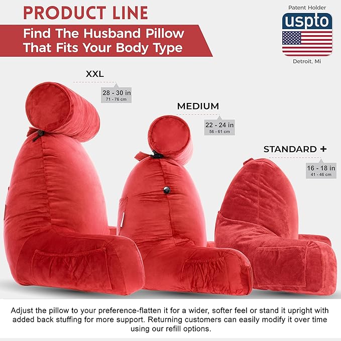 Husband Pillow XXL – Reading Pillow Bed Chair - Image 4