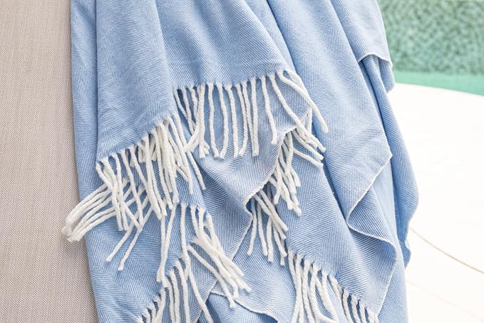 Alashan Cotton Acrylic Adirondack Herringbone Woven Throw - Image 2