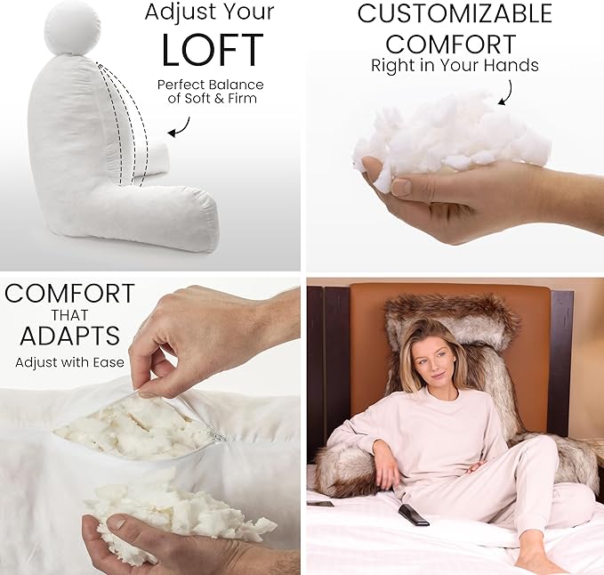 Husband Pillow XXL Rare Baby Coyote Fabulous Faux Fur Backrest, 2-Tone - Image 2