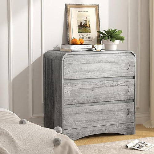 3 Drawer Dressers for Bedroom, Large Modern Dressers by SOLACEFURNITURE