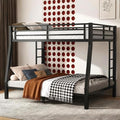 Full XL Over Queen Bunk Bed Frame, Heavy Duty Metal Loft Bed by Unknown