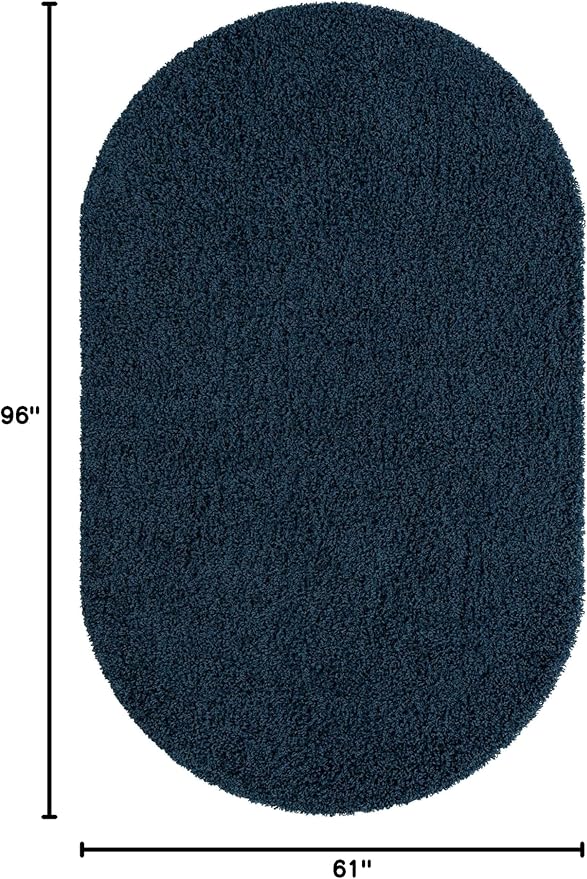 Unique Loom Solid Shag Collection Area Rug - Image 2