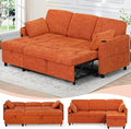 84" Chenille Pull Out Sofa Bed w/Adjustable Backrest, L-Shape Modern Sleeper by LESOFAIR