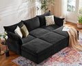 ABCASA 102.6" Luxury Modular Sleeper Sofa Bed 6 Seat Reversible Sectional Couch by ABCASA