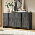 AMERLIFE 63" Fluted 6 Drawer Dresser, Long Modern Chest of Storage Drawers by AMERLIFE