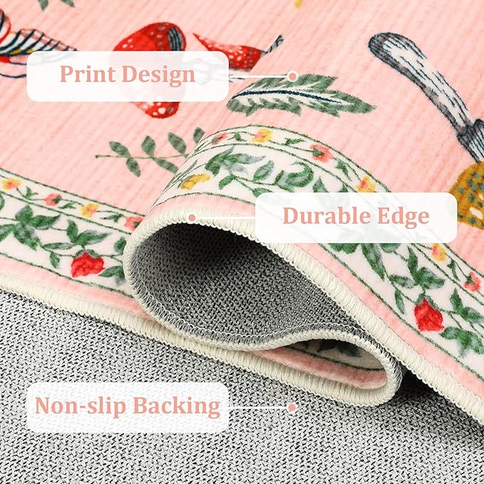 Mushroom Insect Washable Rug 5x7 Area Rugs - Image 7