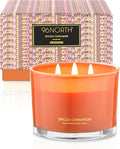 96NORTH Luxury Spiced Cinnamon Candle | Large 3 Wick Jar Candle | Up to 50 by 96NORTH%C2%AE