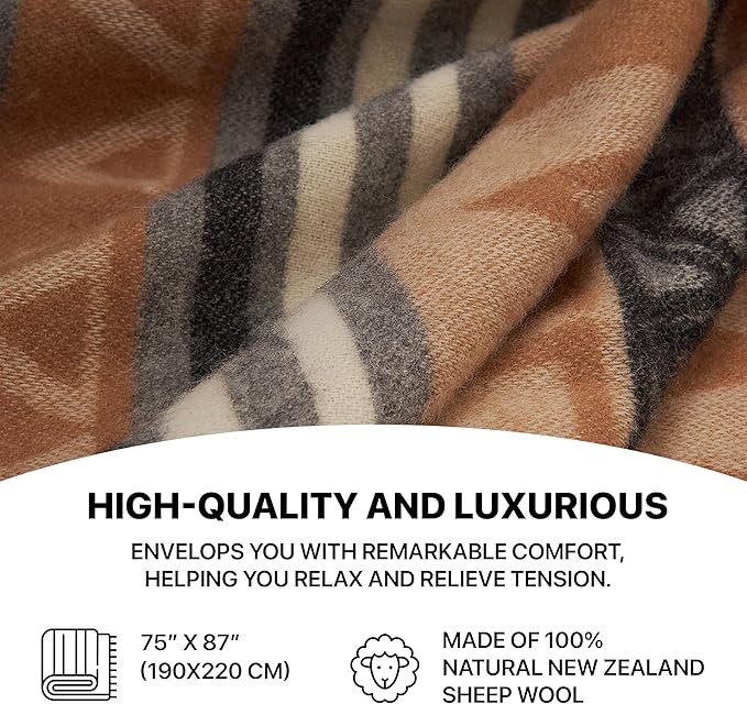 | Wool Blanket/Throw | 100% New Zealand Wool | Perfect - Image 5
