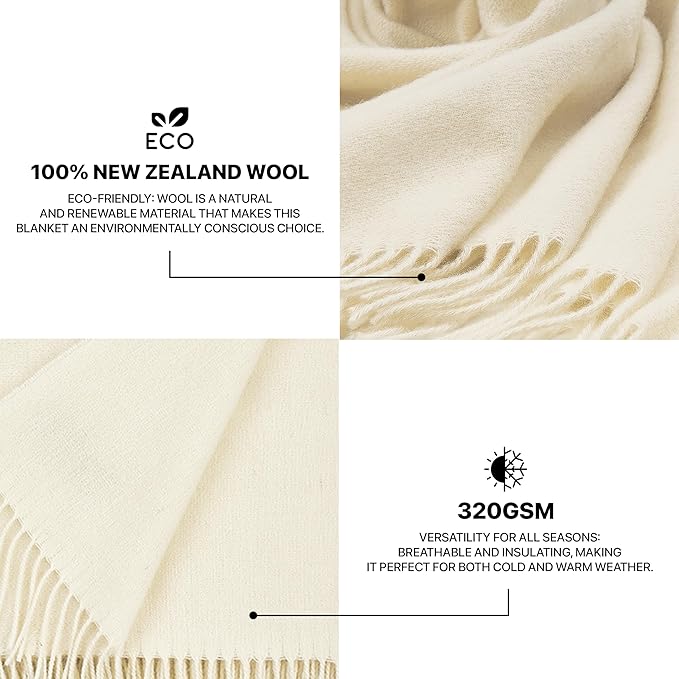 | Wool Blanket/Throw | 100% New Zealand Wool | Perfect - Image 2