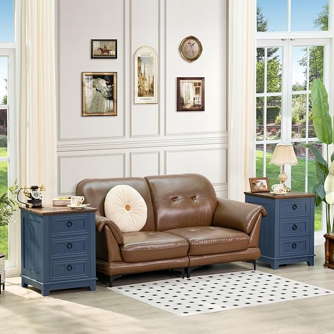 Night Stand Set of 2, Farmhouse 18" End Table - Image 7