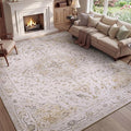 PADOOR 6X9 Area Rug, Rugs for Living Room, Soft Beige Rugs for Bedroom by PADOOR