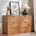 LEYAOYAO Fluted 5 Drawers Dresser Set of 2, Curved Profile Dresser TV Stand by LEYAOYAO-Findtheshiningpointofyourideallife%EF%BC%81