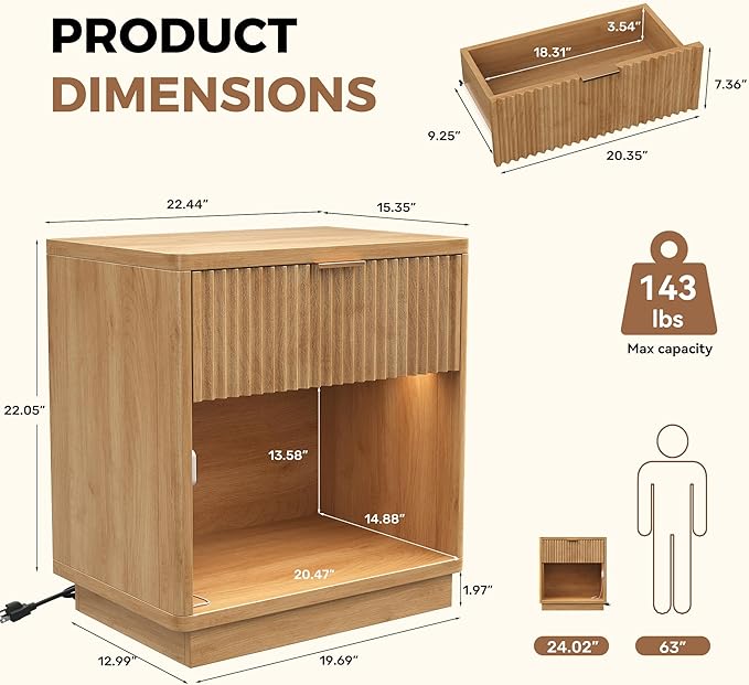 Miereirl Fluted Nightstands - Image 2