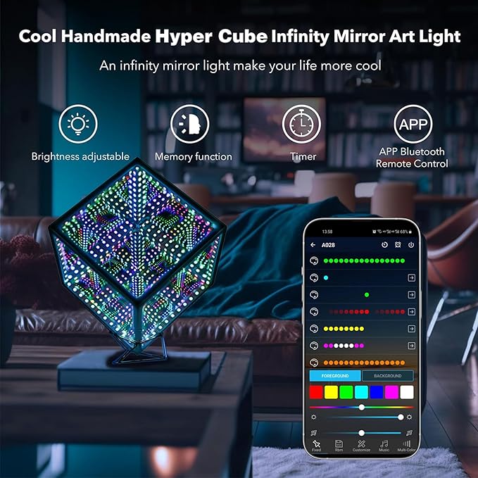 Heepulor Infinity Hyper Cube LED Light LED Controller - Image 4