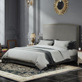 Queen Size Upholstered Platform Bed Frame by BarnFurin