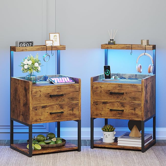 VIAGDO Nightstands Set of 2 by VIAGDO