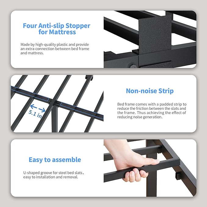 ROIL 10 Inch Full Size Bed Frame - Image 4