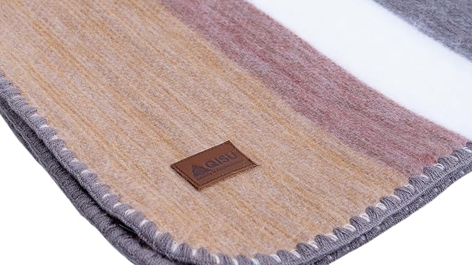 QISU Alpaca Wool Blanket Throw | Large, Variegated | 85 x 65 inches | Ultra-Soft - Image 4
