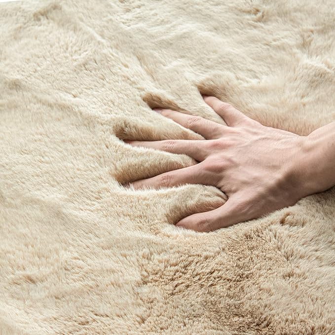 Round Rugs 8ft Shag Washable Fluffy Area Rugs - Image 5