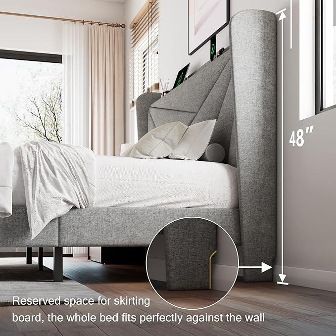 Full Size Upholstered Bed Frame - Image 7